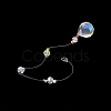 Glass Teardrop Pendant Decorations HJEW-TA00015-5