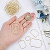 CHGCRAFT 36Pcs 3 Styles Alloy Open Back Bezel Pendants FIND-CA0006-07-3