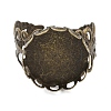 Flat Round Iron Open Cuff Ring Components IFIN-NH0001-01A-AB-2