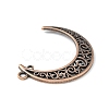 Tibetan Style Alloy Hollow Moon Links connectors X-TIBEP-5312-R-FF-3