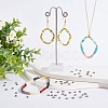 400Pcs 2-Hole Glass Seed Beads SEED-CN0001-08-5