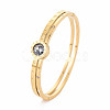 Crystal Rhinestone Flat Round Bangle with Roman Numeral BJEW-N017-007LG-3