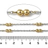 304 Stainless Steel Double Beads Cable Chains CHS-K022-01B-GP-3