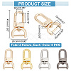 8Pcs 4 Colors Zinc Alloy Swivel Lobster Claw Clasps FIND-PH0008-62C-2