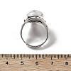 Natural Howlite Adjustable Rings G-P560-03AS-01-5
