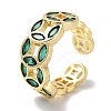 Brass Micro Pave Cubic Zirconia Cuff Rings RJEW-G310-20G-1