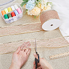Polyester Glitter Lace Trim OCOR-WH0109-007-3