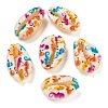 Printed Natural Shell Beads BSHE-G037-01B-1
