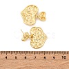 Hammered Heart Brass Dangle Stud Earrings LS-EJEW-R025-23G-5