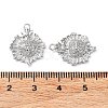 Rack Plating Brass Micro Pave Cubic Zirconia Pendants KK-K333-80P-3