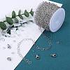 10M 304 Stainless Steel Heart Link Chains STAS-SZ0003-37-5
