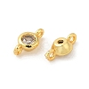 Rack Plating Brass Pave Clear Cubic Zirconia Connector Charms X-KK-G477-02G-2
