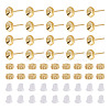 50Pcs Brass Earring Settings KK-TA0008-38B-2
