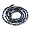 Electroplate Glass Beads Strands GLAA-H021-01A-FP11-5