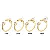 Deer Brass Pave Clear Cubic Zirconia Cuff Cup Peg Ring Settings KK-NH0007-09G-4
