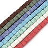 Handmade Porcelain Imitation Lava Rock Beads Strands PORC-P032-01B-M-1
