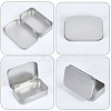4Pcs 2 Colors Iron Jewelry Storage Boxes with Hinged Lid CON-SP0001-18-4