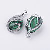 Synthetic Malachite Pendants G-E442-04B-2