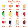 24Pcs 12 Style EPMC Resin Mini Imitation Vegetables Decoration MIMO-FG0001-01-2