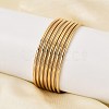 PVD Vacuum Plating Fashion 304 Stainless Steel Buddhist Bangle Sets X-BJEW-L664-022C-G-7