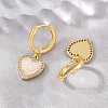 Brass Micro Pave Cubic Zirconia Hoop Dangle Earrings KK-CBA8324-16G-02-2