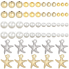 590Pcs 4 Styles CCB Plastic Beads CCB-PA0001-22-7