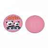 Spray Painted Iron Pendants IFIN-T016-37-3