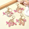 Letter A~Z Transparent Glitter Resin Pendant Keychains KEYC-FZ00024-10-11
