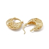 Rack Plating Brass Hoop Earrings for Women EJEW-M213-40G-2