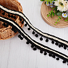 Polyester Pom Pom Lace Trim OCOR-WH0079-32-4