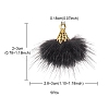 Faux Mink Fur Tassel Pendant Decorations FIND-YW0002-24A-4