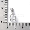 Rhodium Plated Rack Plating 925 Sterling Silver Pendants Cabochon Settings STER-NH0001-49C-P-3