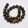 Natural Yellow Blue Tiger Eye(Dyed & Heated) Bead Strands G-P230-07-8mm-2