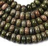 Natural Unakite Beads Strands G-A280-A20-02-4