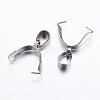 Non-Tarnish 304 Stainless Steel Pinch Bails X-STAS-K146-090-5x18-1