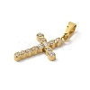 Ion Plating(IP) 304 Stainless Steel Micro Pave Cubic Zirconia Pendants STAS-Z107-08G-14-2