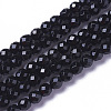 Natural Dyed & Heated Black Onyx Beads Strands X-G-F596-28-2mm-1
