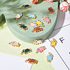 48Pcs 8 Colors Alloy Enamel Elephant Connector Charms ENAM-TA0001-80G-3