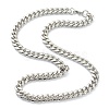304 Stainless Steel Cuban Link Chain Bracelets & Necklaces Jewelry Sets SJEW-B019-03C-P-5