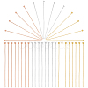 180Pcs 3 Colors Brass Flat Head Pins KK-ME0002-83-1