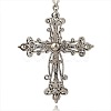 Tibetan Style Alloy Rhinestone Gothic Cross Big Pendants LS-RB-J144-28AS-2