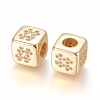 Brass Micro Pave Cubic Zirconia European Beads ZIRC-G162-14G-04-2