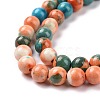 Synthetic Ocean White Jade Round Bead Strands G-M165-6mm-04-4