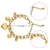 Stainless Steel Heart Charm Bracelets for Women BJEW-BB69676-I-2