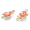 304 Stainless Steel Enamel Connector Charms STAS-N092-177-5