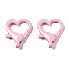 Spray Painted Eco-Friendly Alloy Lobster Claw Clasps PALLOY-T080-05K-NR-2