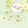 10Pcs 2 Styles Brass Lobster Claw Clasps KK-TA0009-15-5