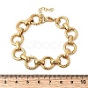 304 Stainless Steel Link Chain Bracelets for Women BJEW-P388-02B-G-5
