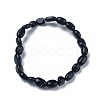 Natural Blue Tiger Eye(Dyed & Heated) Bead Stretch Bracelets BJEW-K213-25-2