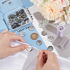 42Pcs 4 Styles 4-Hole Natural Black Lip Shell Buttons SHEL-BBC0001-17-3